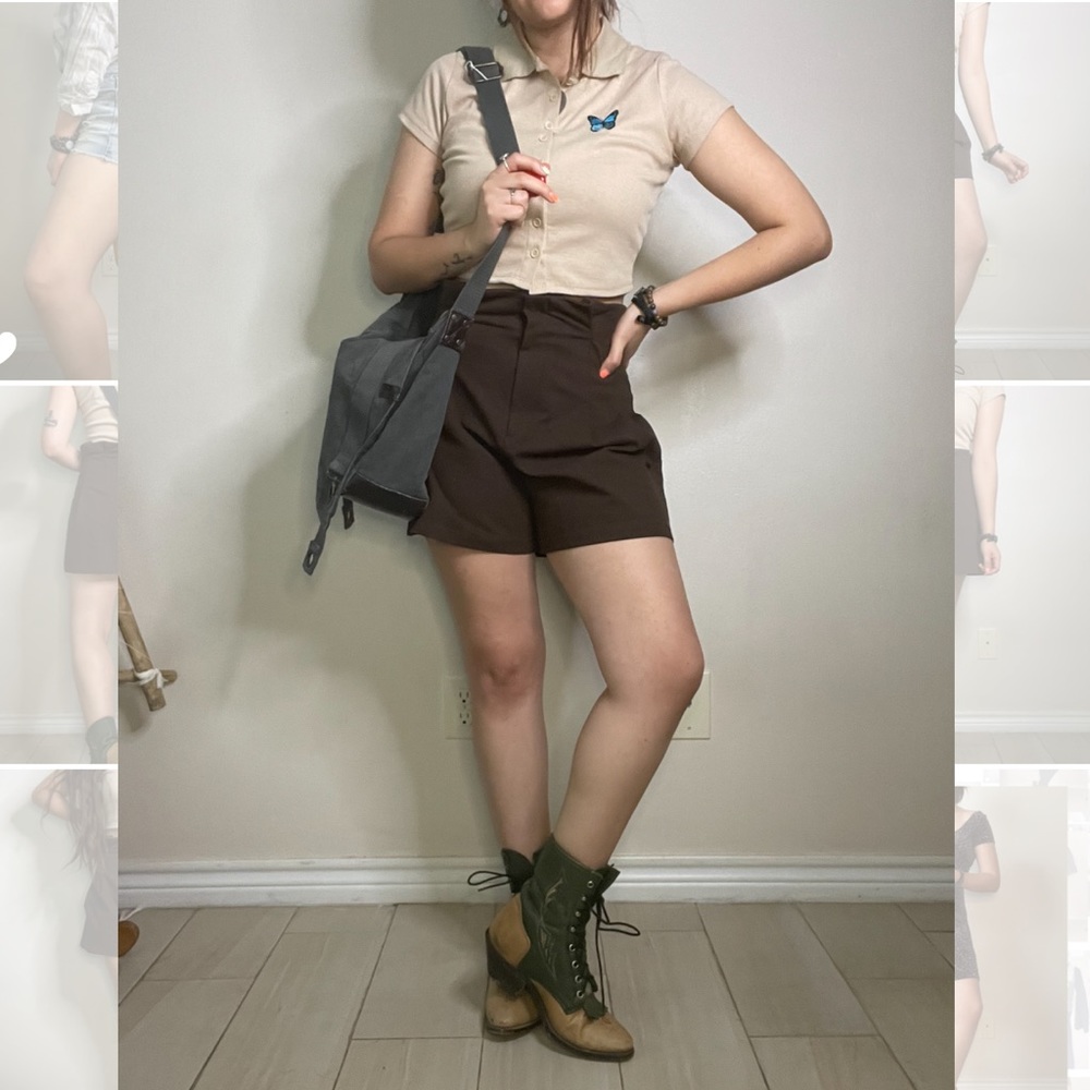 SOLD High-waisted H&M Brown Cottagecore Shorts
